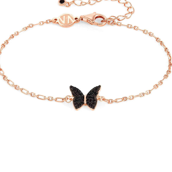 SWEETROCK bracelet ed. NATURE 925 silver,CZ,  Rose Gold Butterfly 148037/041