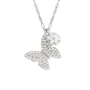SWEETROCK necklace ed. NATURE 925 silver,CZ, Silver Butterfly 148039/040