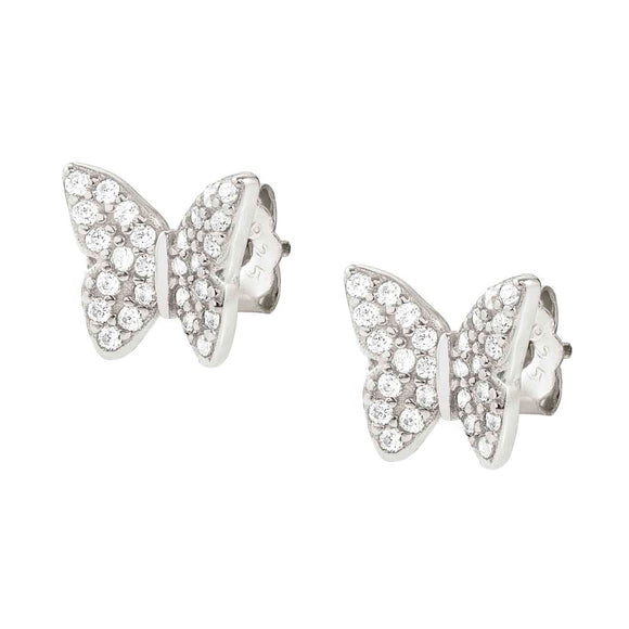 SWEETROCK earrings ed. NATURE 925 silver, CZ, Silver Butterfly 148042/040