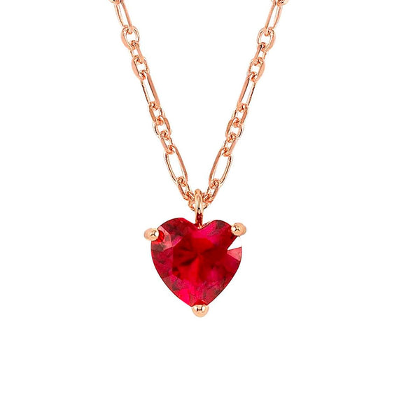 SWEETROCK necklace ed. SPARKLING LOVE in 925 silver CZ Rose Gold