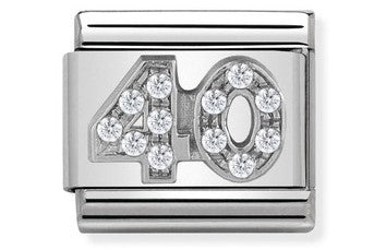 330304/22 CLASSIC SILVER CZ NUMBER 40