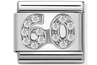 330304/24 CLASSIC SILVER CZ NUMBER 60