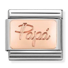 430108/08 Classic Bonded Rose Gold Engraved Plate  Papa