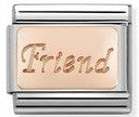 430108/14 Classic Bonded Rose GoldEngraved Plate Friend