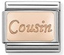 430108/15 Classic Bonded Rose Gold Engraved Plate Cousin