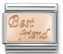 430108/16 Classic Bonded Rose GoldEngraved Plate Best Friend