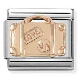 430102/07 Classic ENGRAVED,S/Steel, Bonded Rose Gold Suitcase