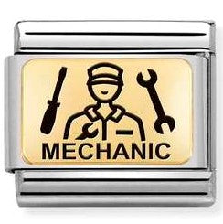 030166/29 Classic PLATES (IC) in steel & yellow gold Mechanic