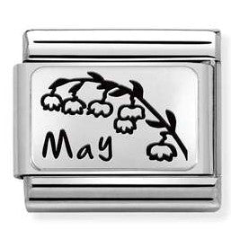 330112/17 Classic MONTH FLOWER PLATES (IC) steel, 925 silver. May