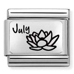 330112/19 Classic MONTH FLOWER PLATES (IC) steel, 925 silver.  July