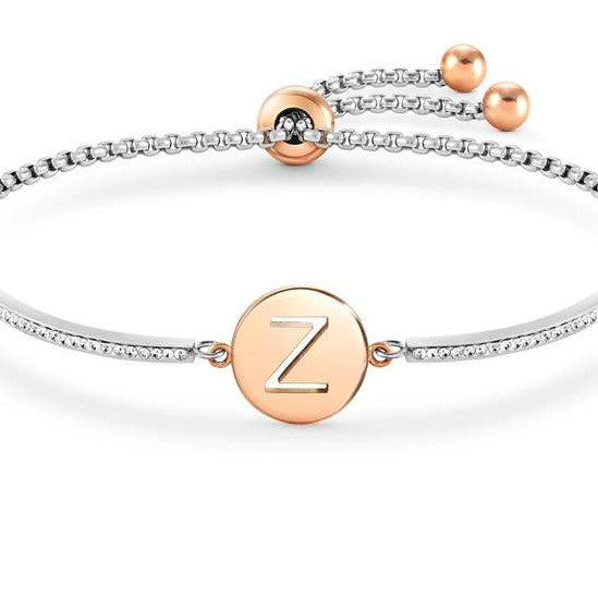 MILLELUCI bracelet S/steel,CZ, LETTERS Z 028007/026