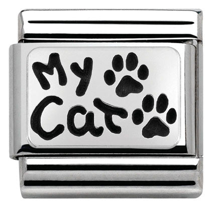 330102/36 Classic PLATES OXIDIZED steel silver 925 MY CAT