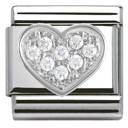 330304/01 CLASSIC S/steel,CZ,Silver 925 Heart