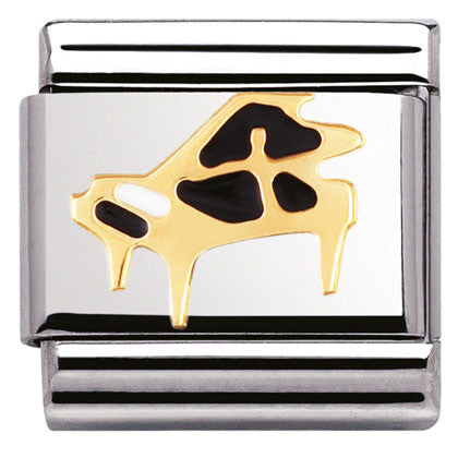 030221/08 Classic S/steel enamel, bonded yellow gold Piano