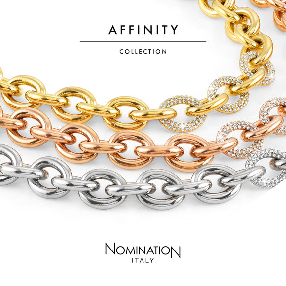 Nomination Italy Goldtone Stainless Steel CZ Accent Stretch Bracelet | HSN