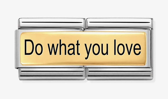 030712/01  DOUBLE Classic ENGRAVED IC steel, yellow gold Do what you love