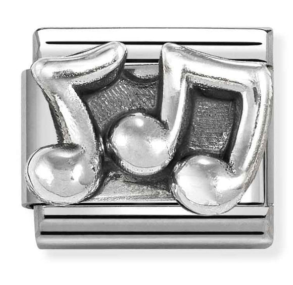 330101/86 Classic OXIDIZED SYMBOLS in st.steel  925 silver Music Notes