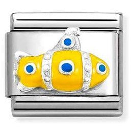 330204/29 Classic st. steel, enamel, Silver 925 Submarine