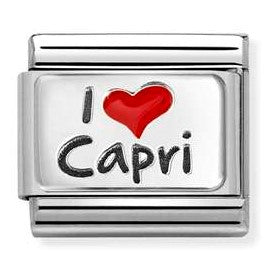 330209/41 Silver Capri & Red Heart