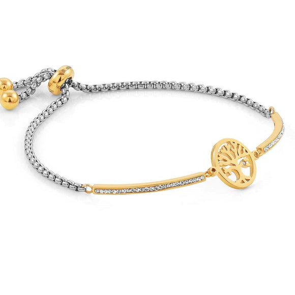 Milleluci Bracelet, Steel CZ, Gold Colour TREE OF LIFE 028006/017