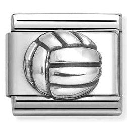 330101/71 Classic OXIDIZED ,steel, 925 sterling silver Volley ball