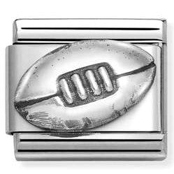 330101/72 Classic SYMBOLS,steel, 925  silver Rugby ball