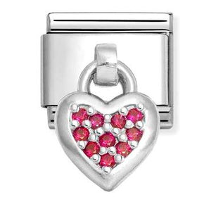 331800/26 Classic CHARMS  steel, 925 sterling silver Red heart