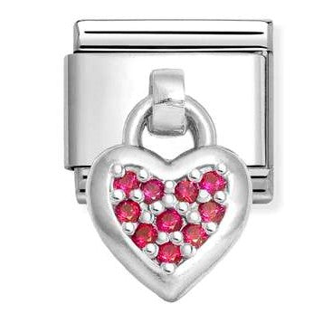 331800/26 Classic CHARMS  steel, 925 sterling silver Red heart