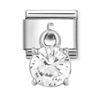 331812/09 Classic CHARMS steel, CZ 925 sterling silver