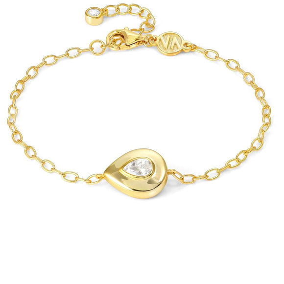 DOMINA bracelet, 925 silver,CZ fin. YELLOW GOLD Drop 240401/015