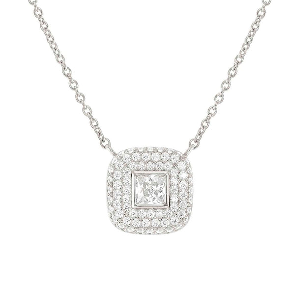 DOMINA necklace in 925 sterling silver and cubic zirconia pavé