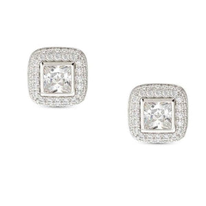 DOMINA earrings,925 sterling silver,CZ, pavé