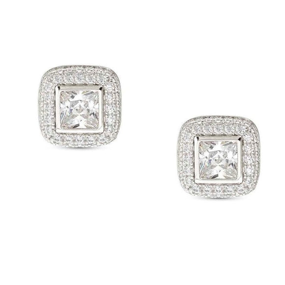 DOMINA earrings,925 sterling silver,CZ, pavé