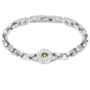 MANVISION bracelet,steel,CZ, ANCHOR Yellow Gold 133007/012