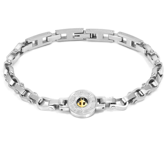 MANVISION bracelet,steel,CZ, ANCHOR Yellow Gold 133007/012