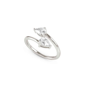 COLOUR WAVE ring, 925  silver, White CZ, Size 15 149810/006