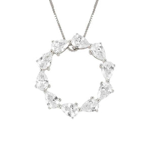 COLOUR WAVE necklace, 925 silver,CZ WHITE 149812/001