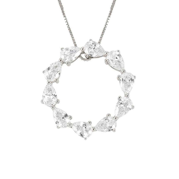 COLOUR WAVE necklace, 925 silver,CZ WHITE 149812/001