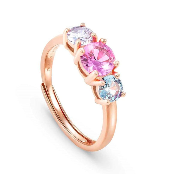 COLOUR WAVE ring, 925, silver,CZ Rose Gold 149814/011