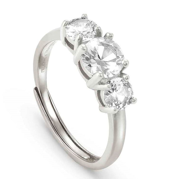 COLOUR WAVE ring, 925  silver,CZ, WHITE 149815/001