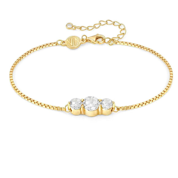 COLOUR WAVE bracelet,925,silver,CZ, Yellow Gold 149816/012
