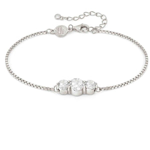 COLOUR WAVE bracelet, 925,silver,CZ, WHITE 149817/001