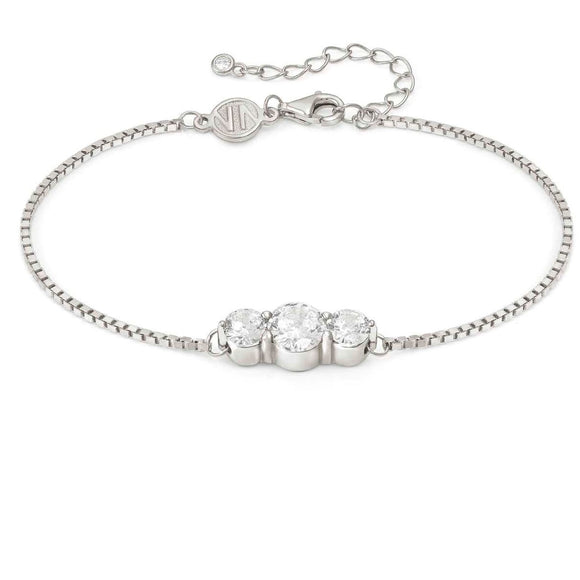 COLOUR WAVE bracelet, 925,silver,CZ, WHITE 149817/001