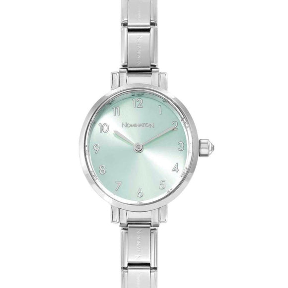 PARIS watch with steel strap OVAL with  Green Water 076038/032