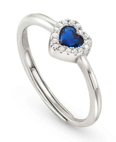 ALLMYLOVE ring, 925 silver,CZ,BLUE 240300/012
