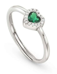 ALLMYLOVE ring 925 silver,CZ GREEN 240300/014