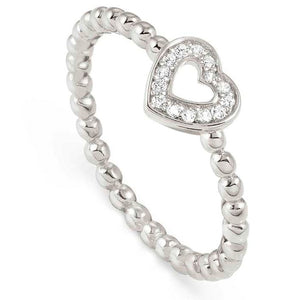 LOVECLOUD ring in 925 sterling silver and cz Silver Heart Size 15