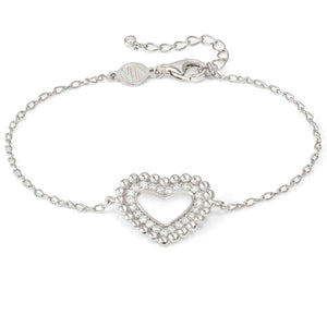LOVECLOUD bracelet in 925 sterling silver and cz Silver Heart