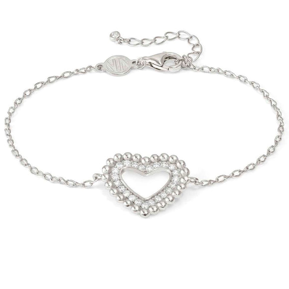 LOVECLOUD bracelet in 925 sterling silver and cz Silver Heart