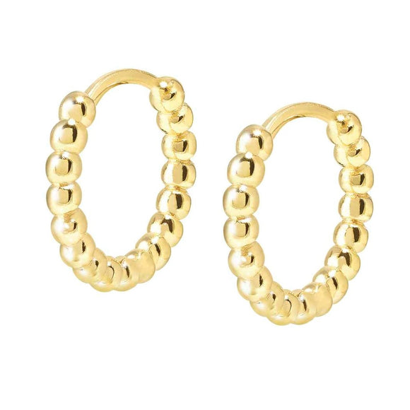 LOVECLOUD earrings in 925 sterling silver CIRCLE Yellow Gold
